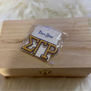 Yellow & Blue Sigma Gamma Rho Sorority, Inc.  Brooch